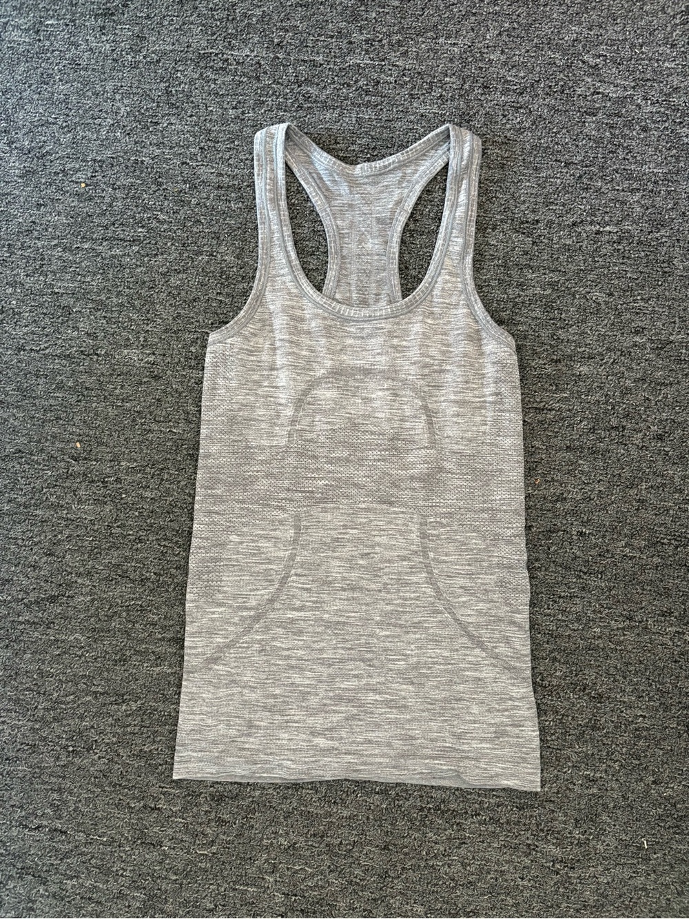 lululemon athletica Heathered Light Gray Racerback Tank